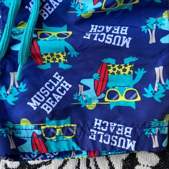 <3/$20> Old Navy Muscle Beach Cat Swim Trunks 0-3 - Picture 3 of 4
